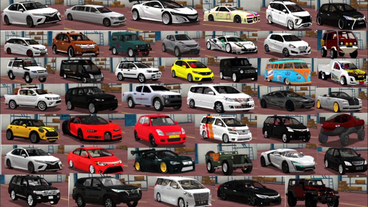 Download 50 Car Mod in Bus Simulator Indonesia - Bussid Bus Mod - Bussid Car Mod - Bussid Truck Mod