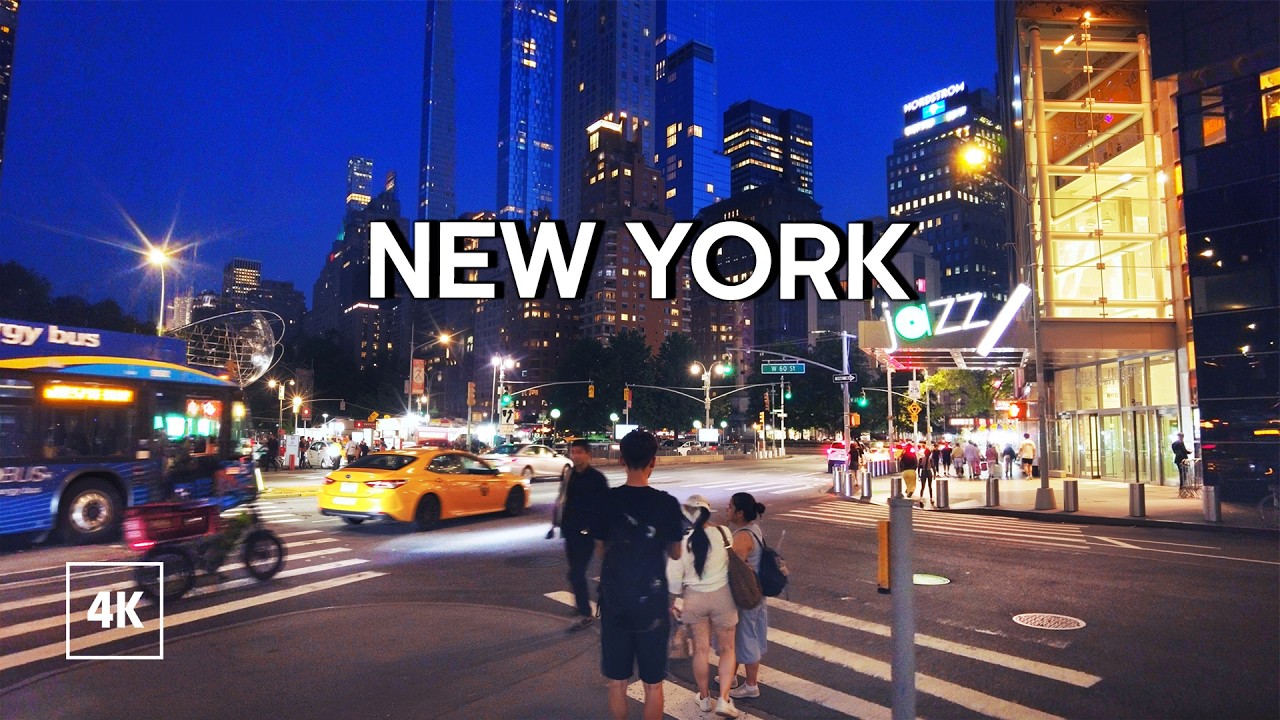 New York Hot Summer Night 🥵 Manhattan Walking Tour 4K