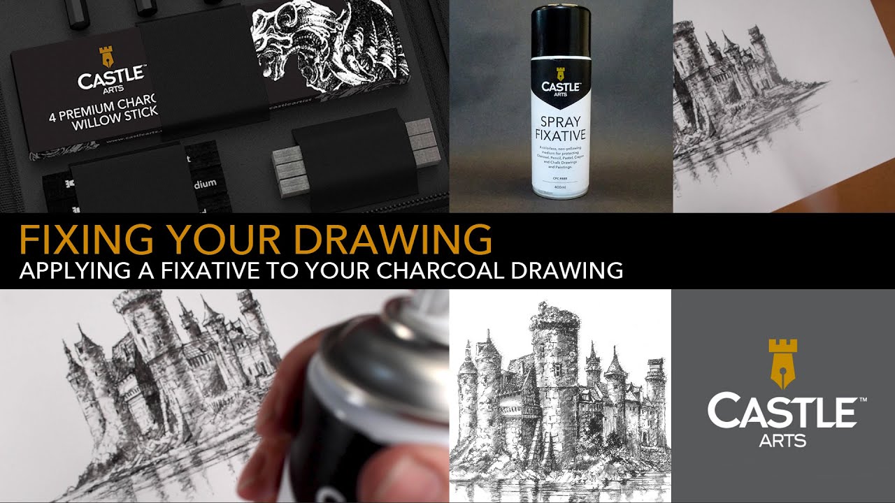 How to Apply a Fixative to Your Charcoal Drawing | Castle Arts