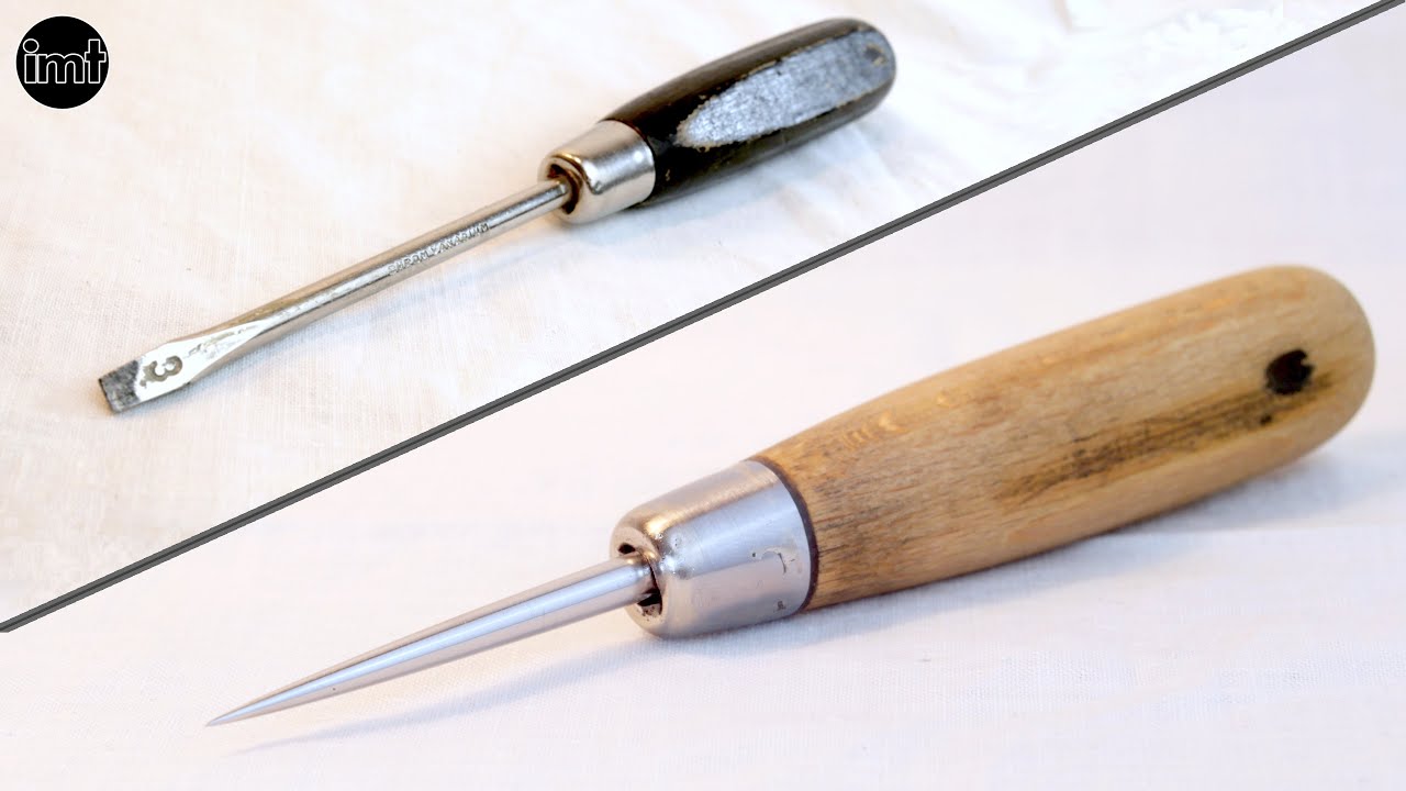 I made this awl from an old screwdriver