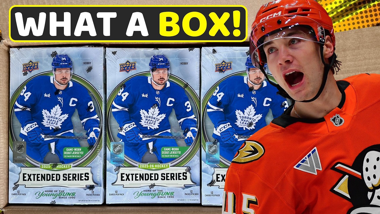 ЗАРЯЖЕННЫЙ БОКС! &mdash; Вскрытие кейса 2025-26 Upper Deck Extended Series Hockey Hobby, часть 2