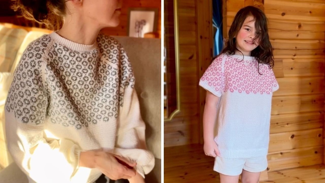 Chalet Pulli / Shirt Häkelanleitung - Stranded Colorwork Muster häkeln - eleganter Look