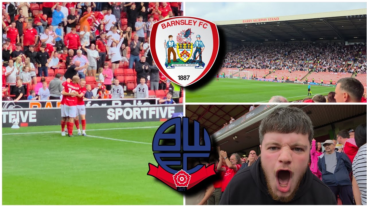 RED CARD, LATE GOAL AND AWAY END LIMBS!/ Barnsley Vs Bolton Vlog! 
