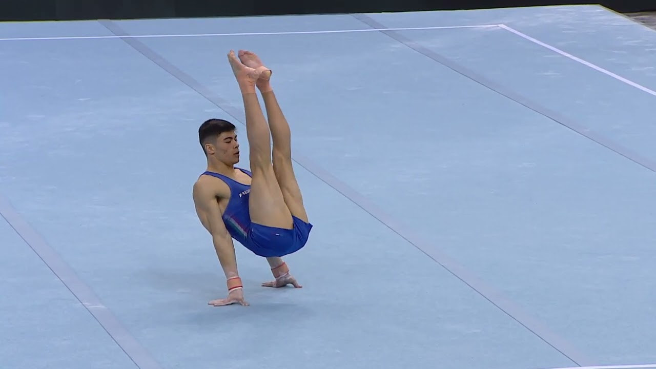 Yumin ABBADINI Italien Boden - EnBW DTB Pokal 2024 - Team Challenge M&auml;nner Stuttgart - Turnen