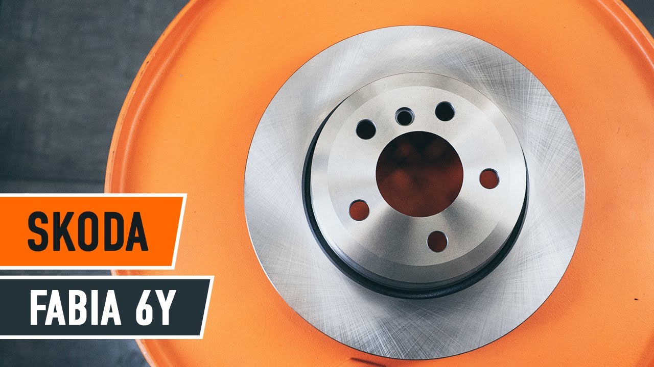 Kuinka vaihtaa etu jarrulevyt ja etu jarrupalat SKODA FABIA 6Y -merkkiseen autoon