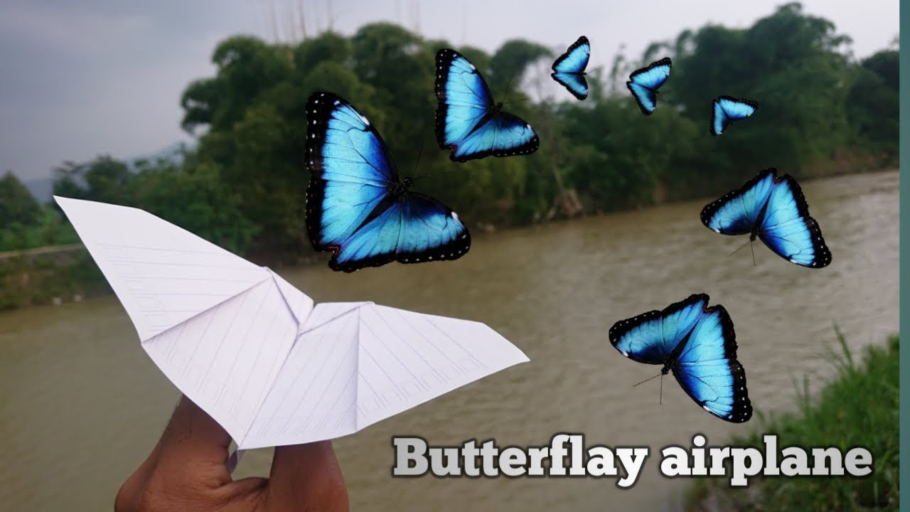 Membuat kupu - kupu yang bisa terbang jauh, origami Kupu - kupu, origami pesawat terbang, origami