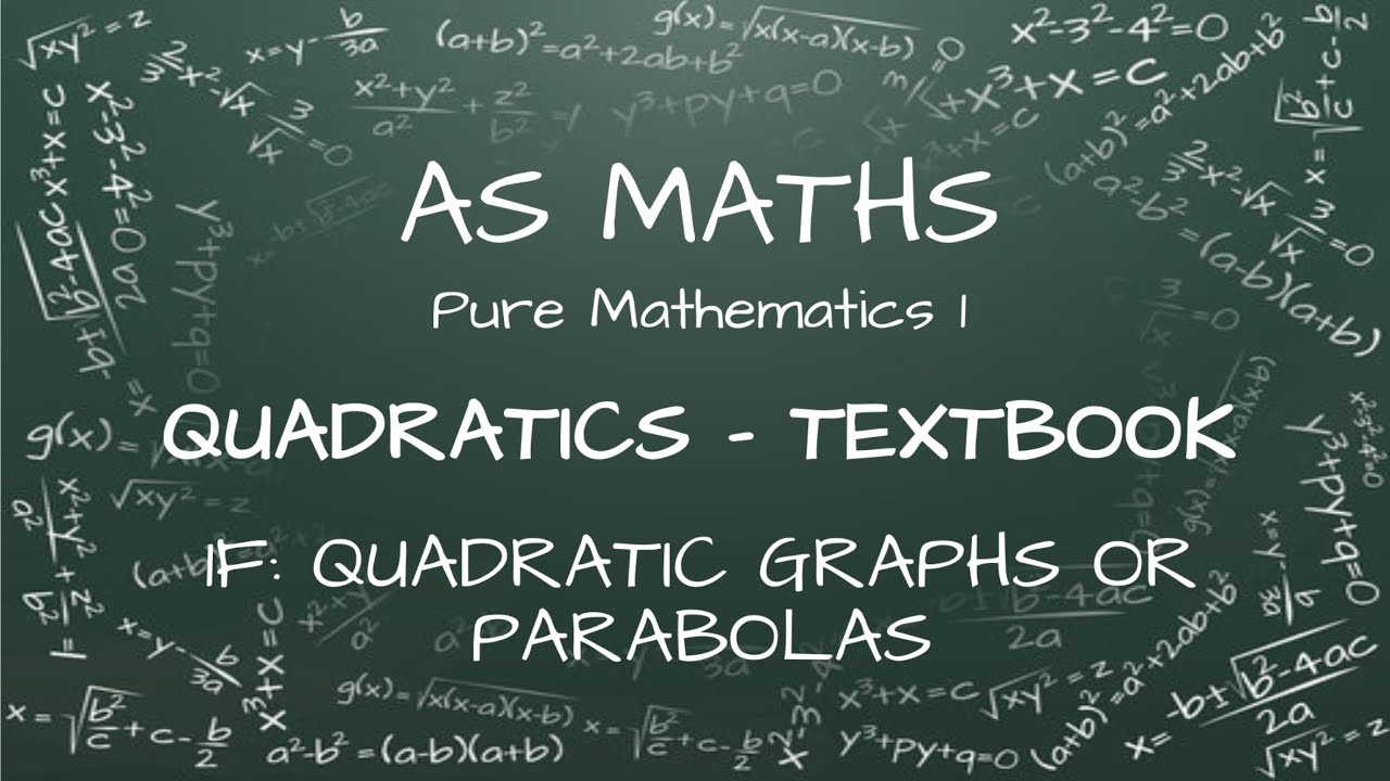 AS Maths - Quadratics - Textbook Questions - 1F: Symmetry and Sketching of Parabolas - CIE 9709 1.1