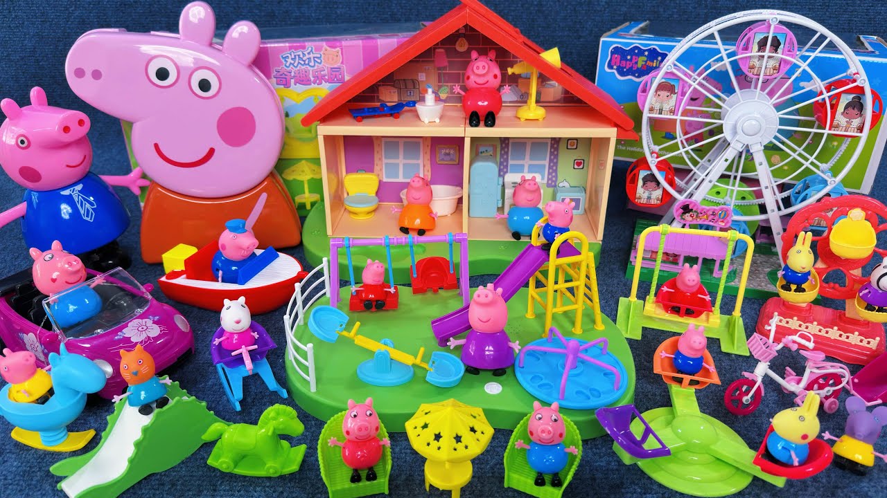 9 Minutes Satisfying with Unboxing Peppa Pig Super Ferris Wheel Playground Set ASMR | Review Toys