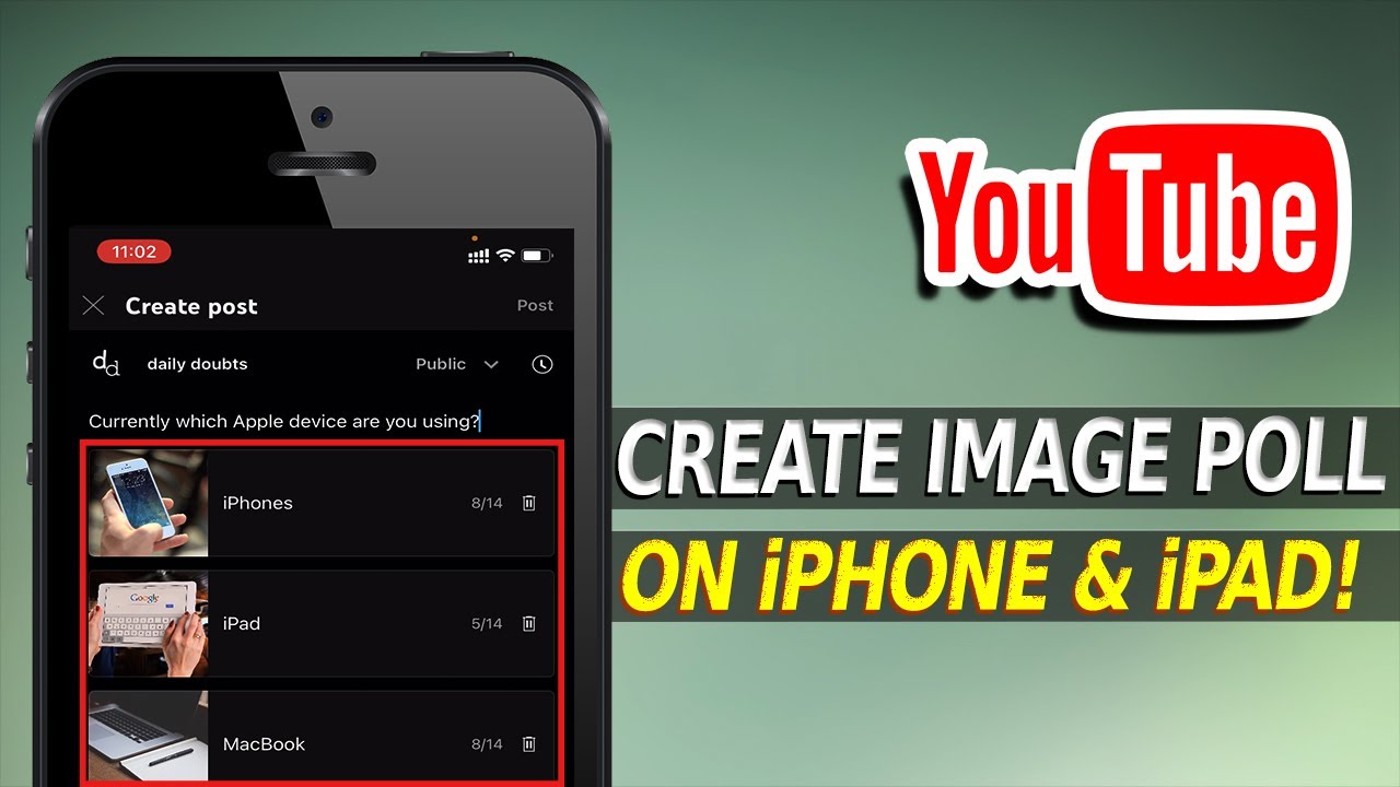 How to Create a Community Poll With Images on YouTube on iPhone & iPad?