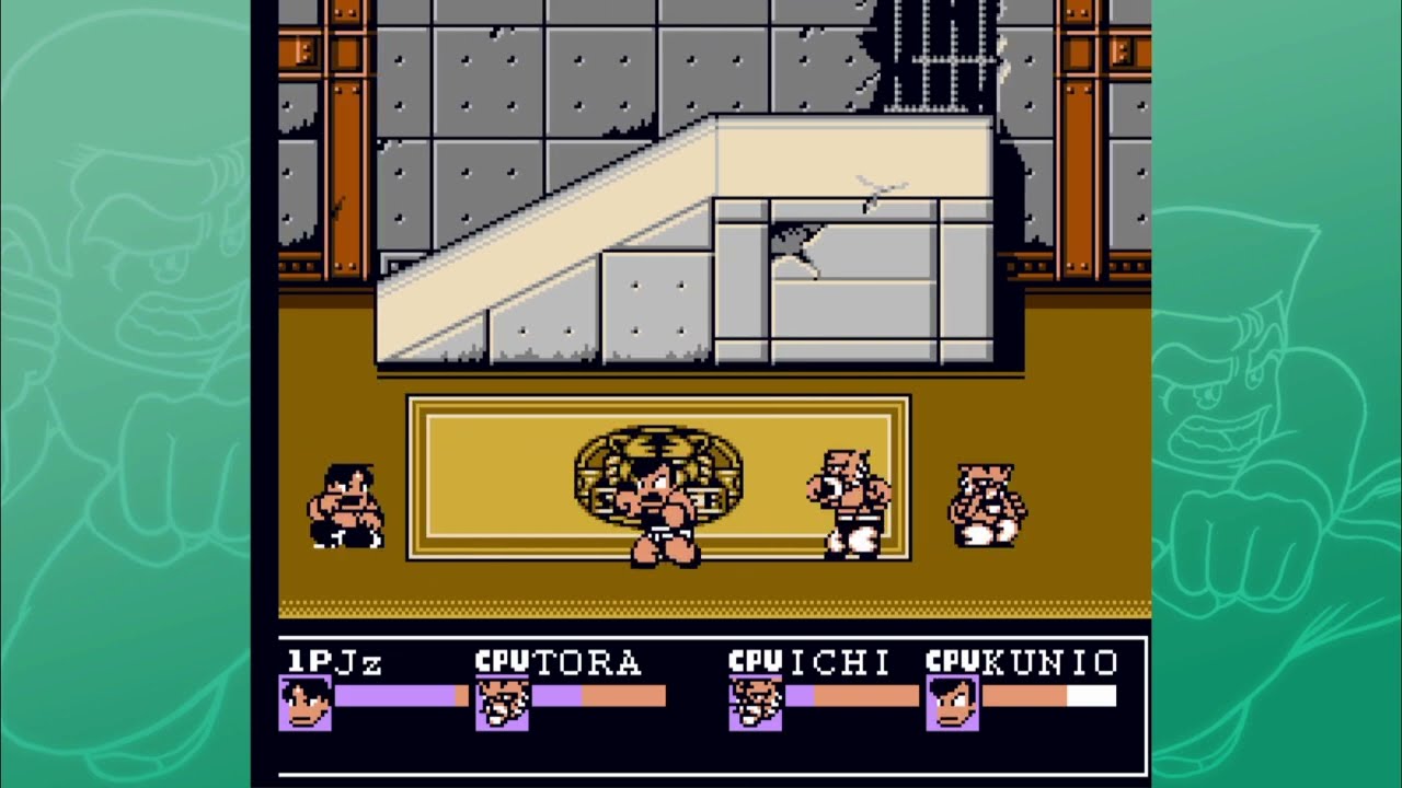 Nekketsu fighting legend. VS Tora Ichi Kunio. Stage 7 - 1