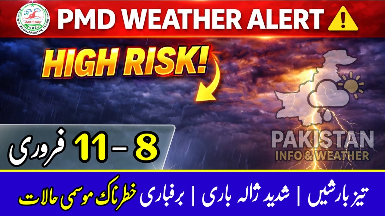 PMD high Alert  ⚠️ | Feb 8&ndash;11 Strong Weather System | Rain, Snow & Wind