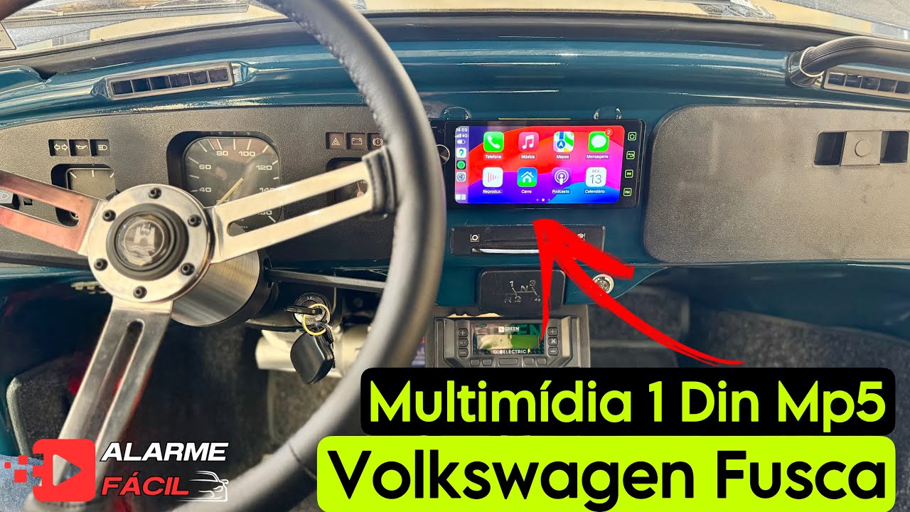 Instalação Multimídia MP5 6.2” 1 Din No Fusca ✅ NAVPRO