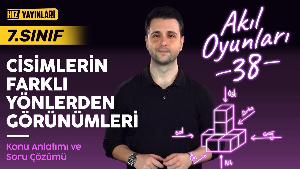 Cisimlerin Farklı Yönlerden Görünümleri (Konu Anlatımı, Test Çözümü) 7. Sınıf Matematik | 2022 | #38