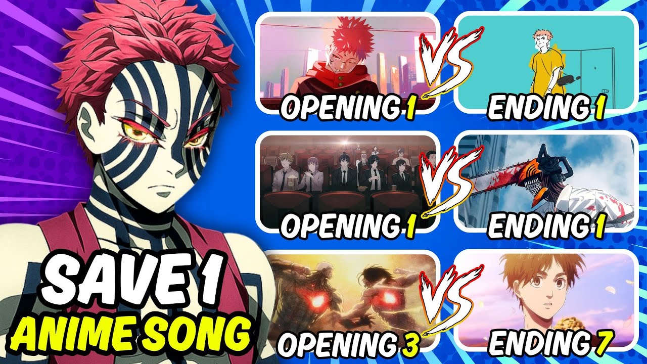 SAVE ONE ANIME OPENING VS ENDING ✅❌| Can You Choose Your Favourite Anime Song?