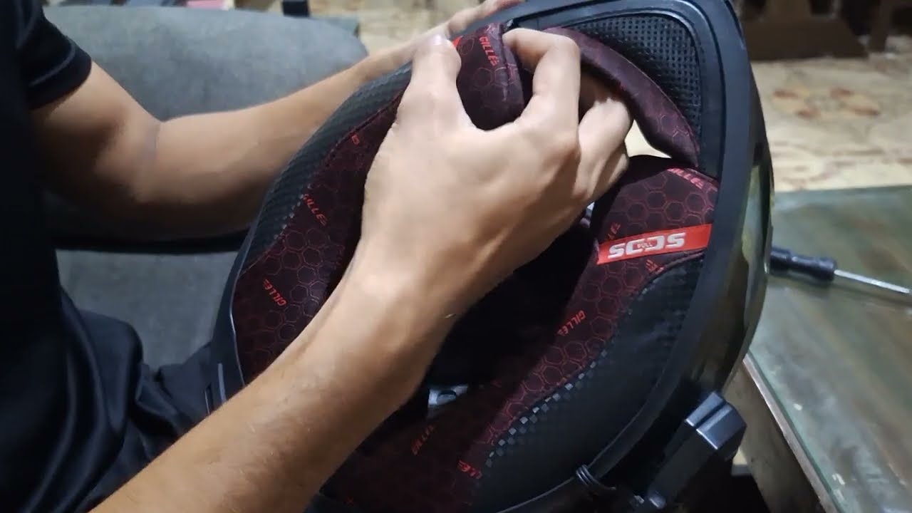 How to remove helmet foam Gille Gts v1 (Tagalog)