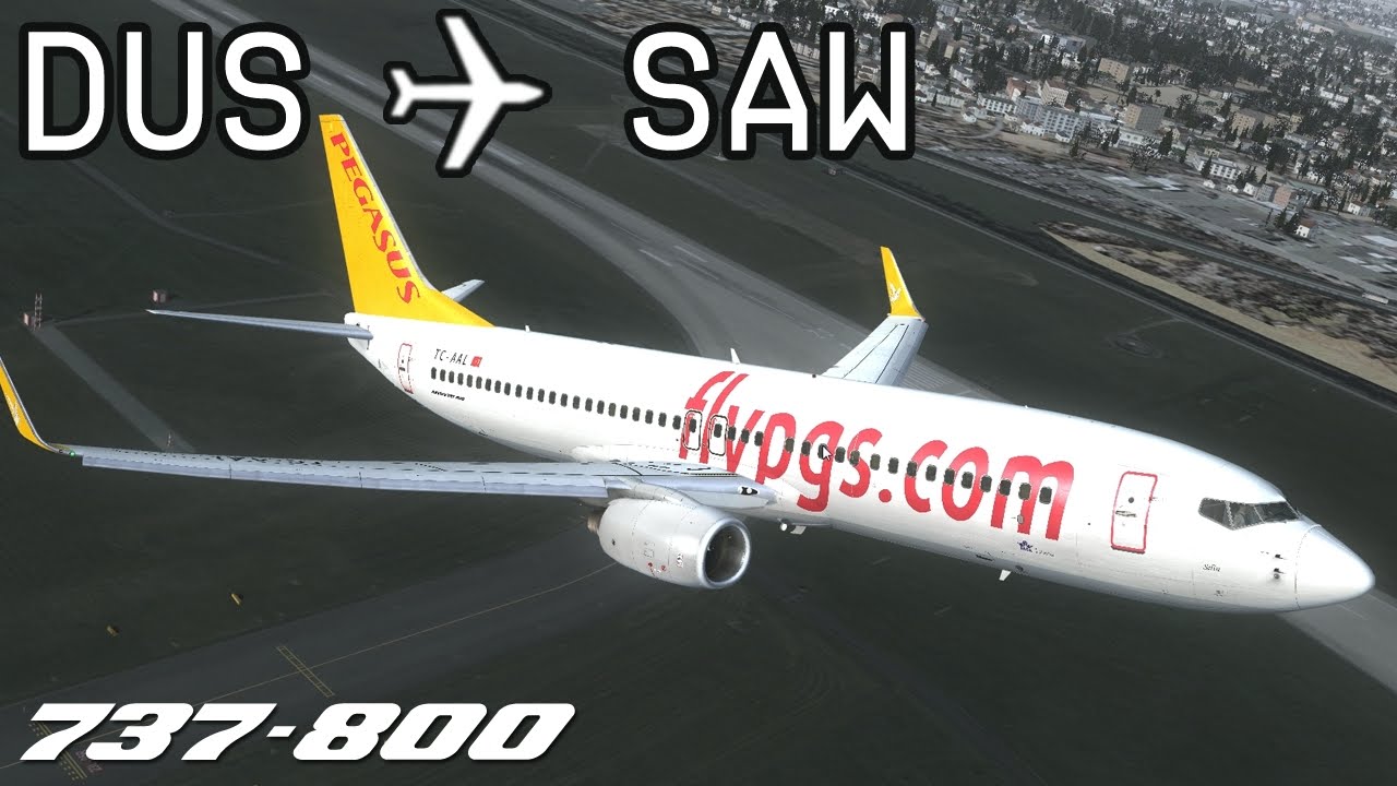 [FSX] Düsseldorf to Istanbul-Sabiha Gökçen | PGT318 | Pegasus Airlines | PMDG 737-800 | IVAO