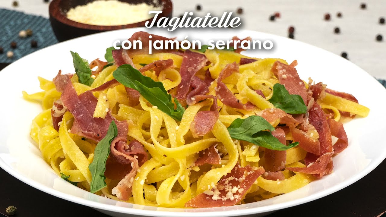 Tagliatelle con jamón serrano