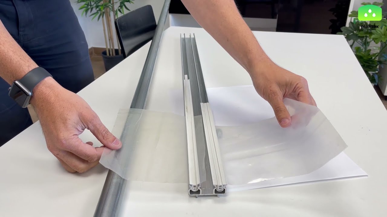 Perfil taqueo doble clip de aluminio para partición de invernaderos de plástico o malla