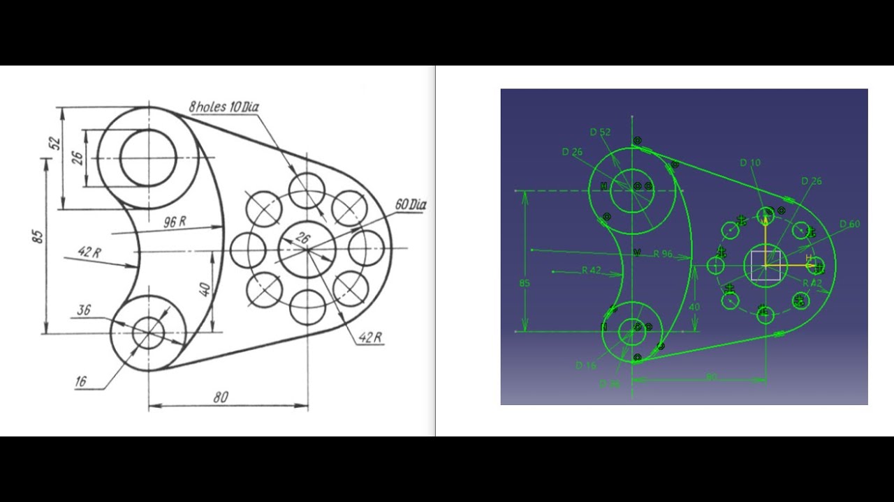 CATIA Training Course Exercises for Beginners   4 - Sketcher