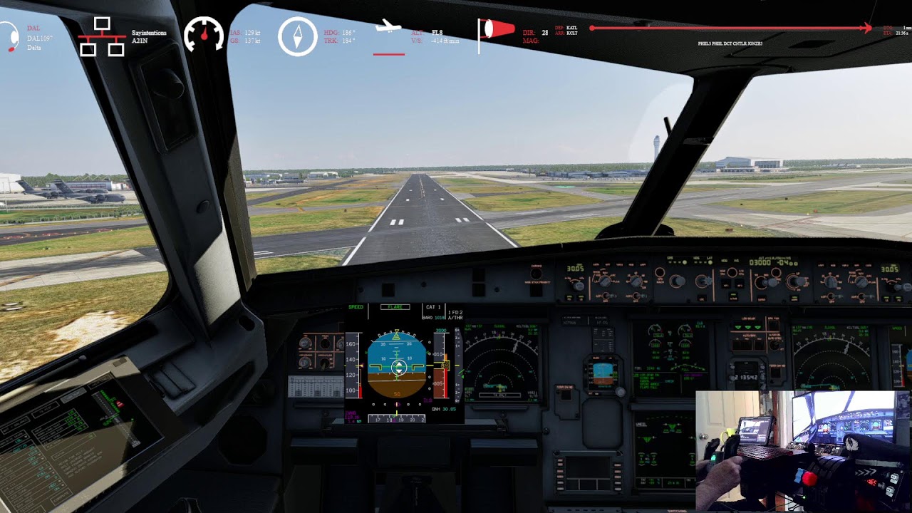 X-Plane 12 12.4 b4 Back to Basics  Toliss A321 Neo Airbus KATL/KCLT  Say intentions  Traffic