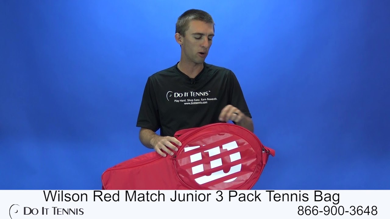 Wilson Red Match Junior 3 Pack Tennis Bag