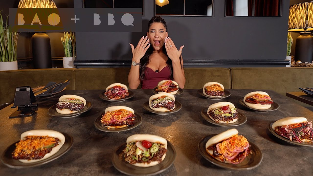 BRITAINS FIRST BAO BUN MENU x2 CHALLENGE | BAO + BBQ | @Leah Shutkever