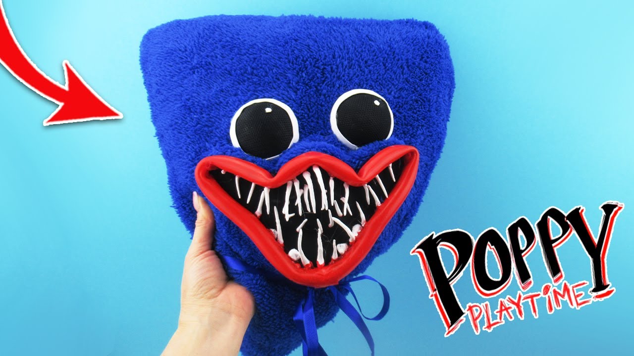 Scary Huggy Wuggy mask Plush - from the game Poppy Playtime! *How To Make*
