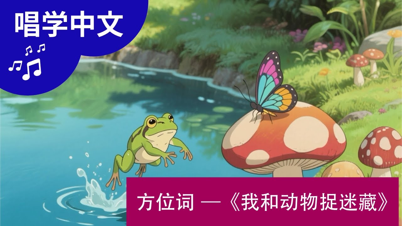唱学中文｜Let’s Sing! Learn Basic Chinese Direction Words方位词｜《我和动物捉迷藏》Hide and Seek with Animals