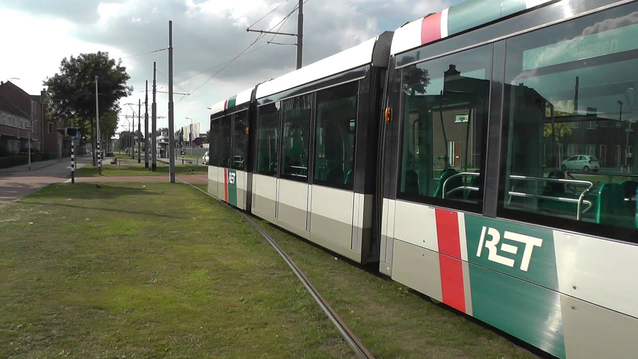 2013 Alstom Citadis RET tram lijn 23, vertrekt van beginpunt Beverwaard, 3 SEPT 2013