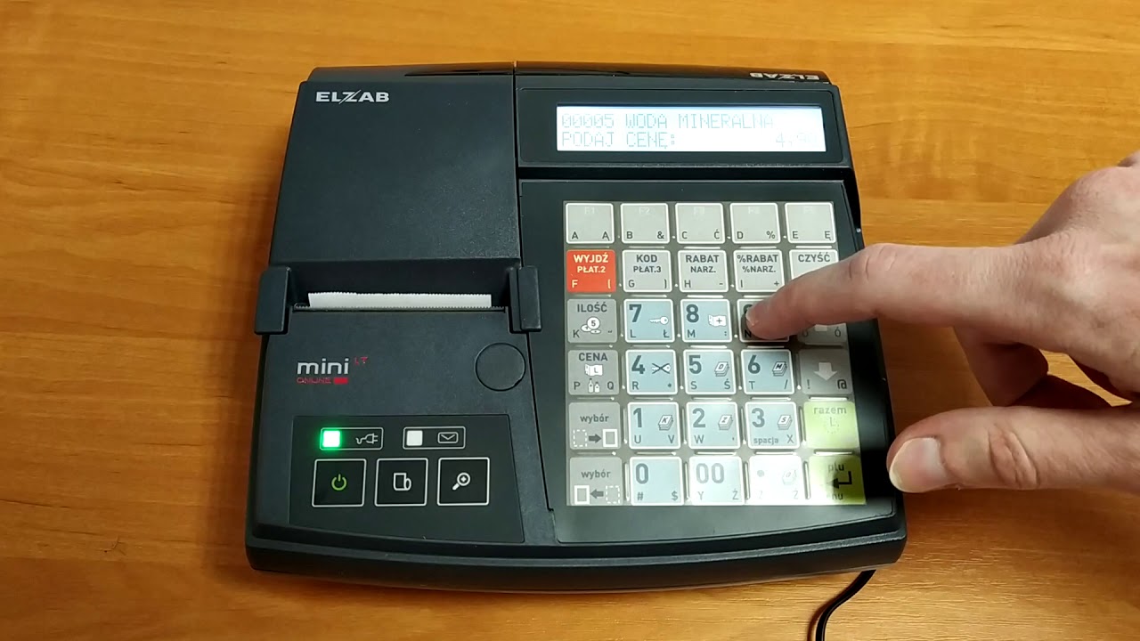 Kasa fiskalna Elzab Mini LT ONLINE BT/WIFI - Wystawienie paragonu