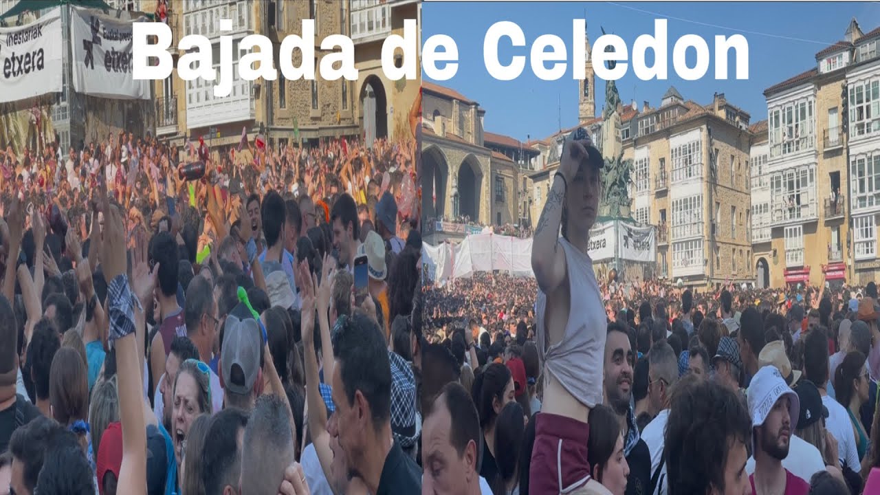 Bajada de Celedon 2025 Las fiestas de Blanca 2025 Vitoria Gasteiz #fiestablanca #vitoriagasteiz 