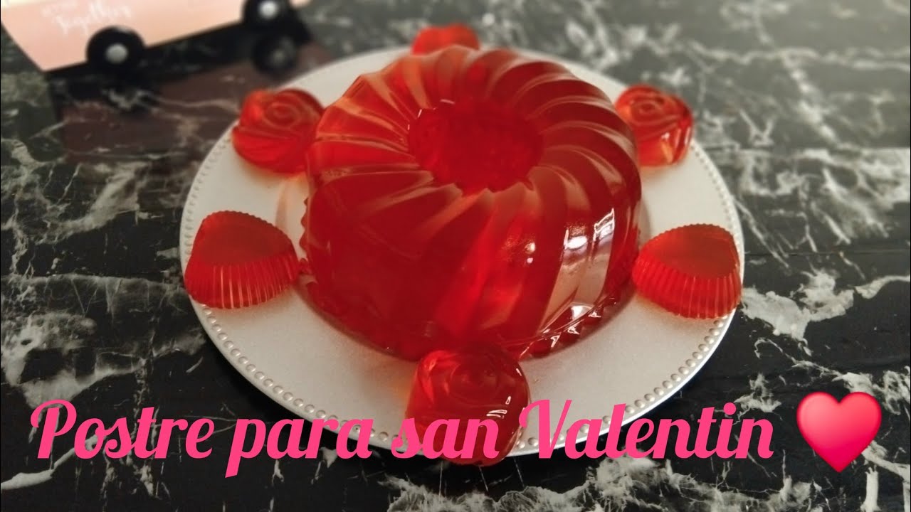 POSTRE DE GELATINA PARA SAN Valentin Sólo con Dos ingredientes ♥️🩷❤️