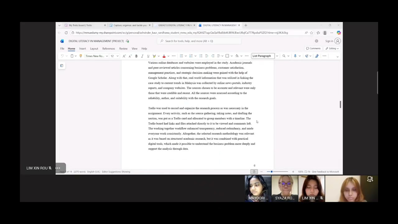 GNS4213 DIGITAL LITERACY IN MANAGEMENT - PROJECT (MS TEMAS VIDEO PRESENTATION)