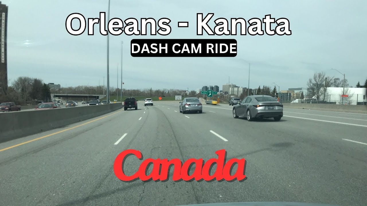 Orleans to Kanata 4K Dash Cam Video | Dash Cam Film | Ottawa - Canada