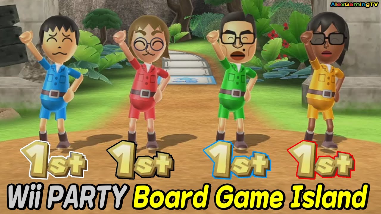 Wii Party - Board Game Island (Standard com) Shinta vs Siobhan vs Shouta vs Ai | AlexGamingTV