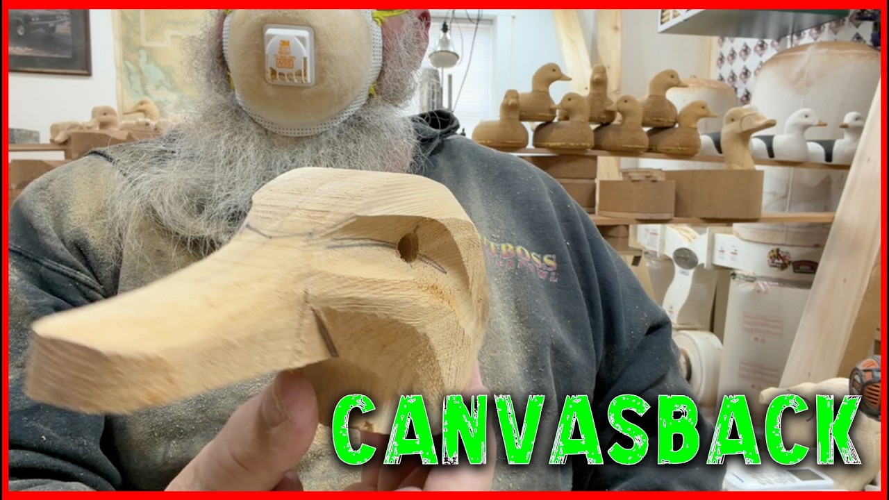 Резьба по дереву - Чучела птиц Canvasback - Охота на уток