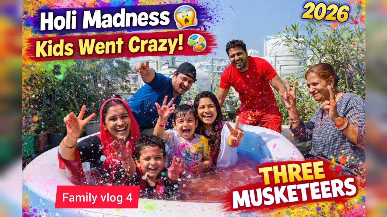 Holi 2026 Celebration with Kids 🎨 | Family Holi Vlog | Full Masti & Colour Blast #viral #holi 
