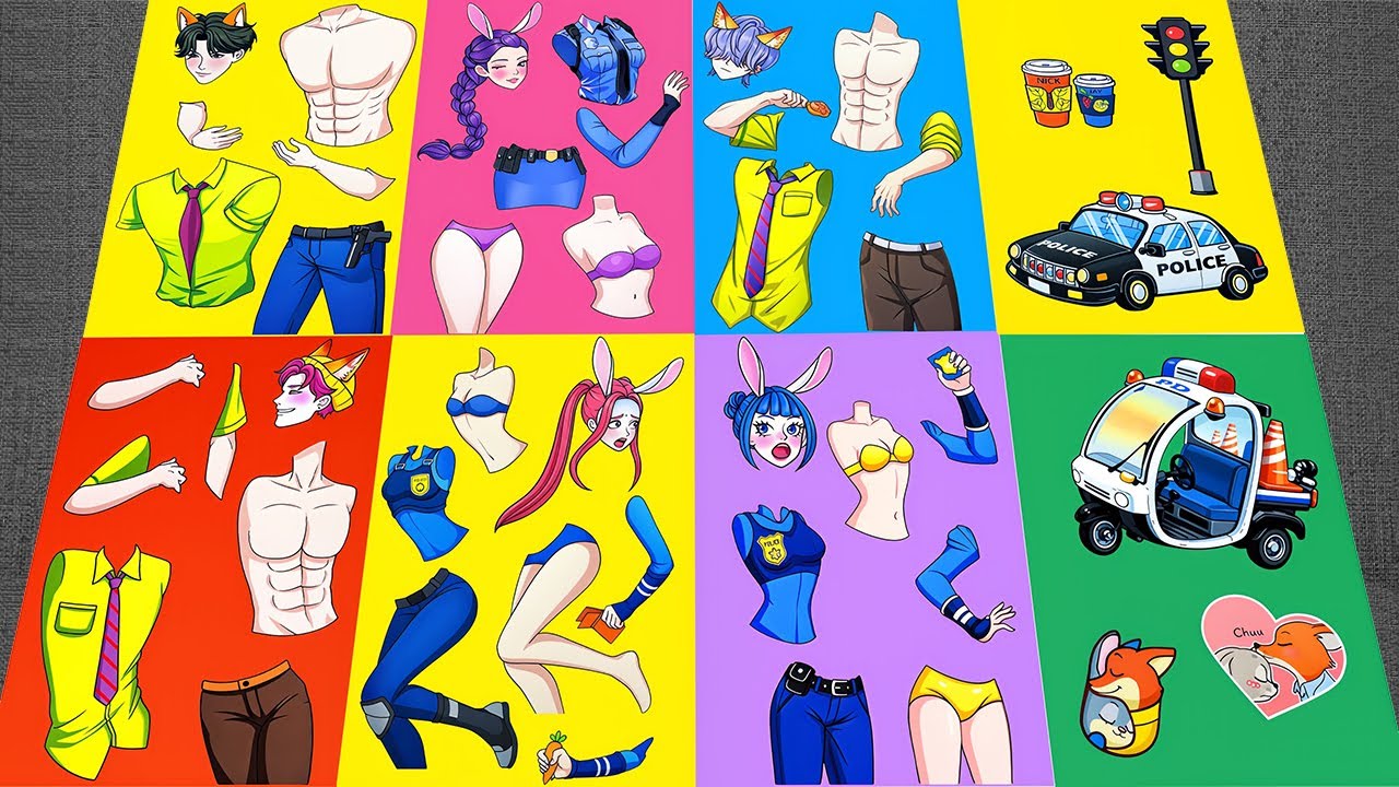 [🌈Paper diy🌈] ZOOTOPIA 2 Vibes with HUNTRIX RUMI, ZOEY, MIRA & SAJA BOYS 🐰🦊 KPOP DEMON HUNTERS