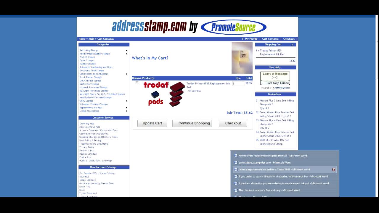 How to order replacement ink pads from AddressStamp.com
