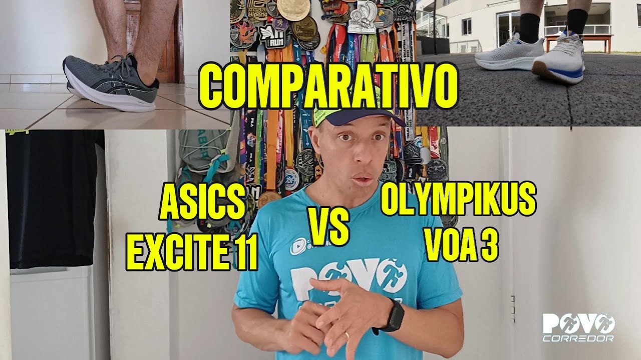 Comparativo Olympikus Voa 3 vs Asics Excite 11