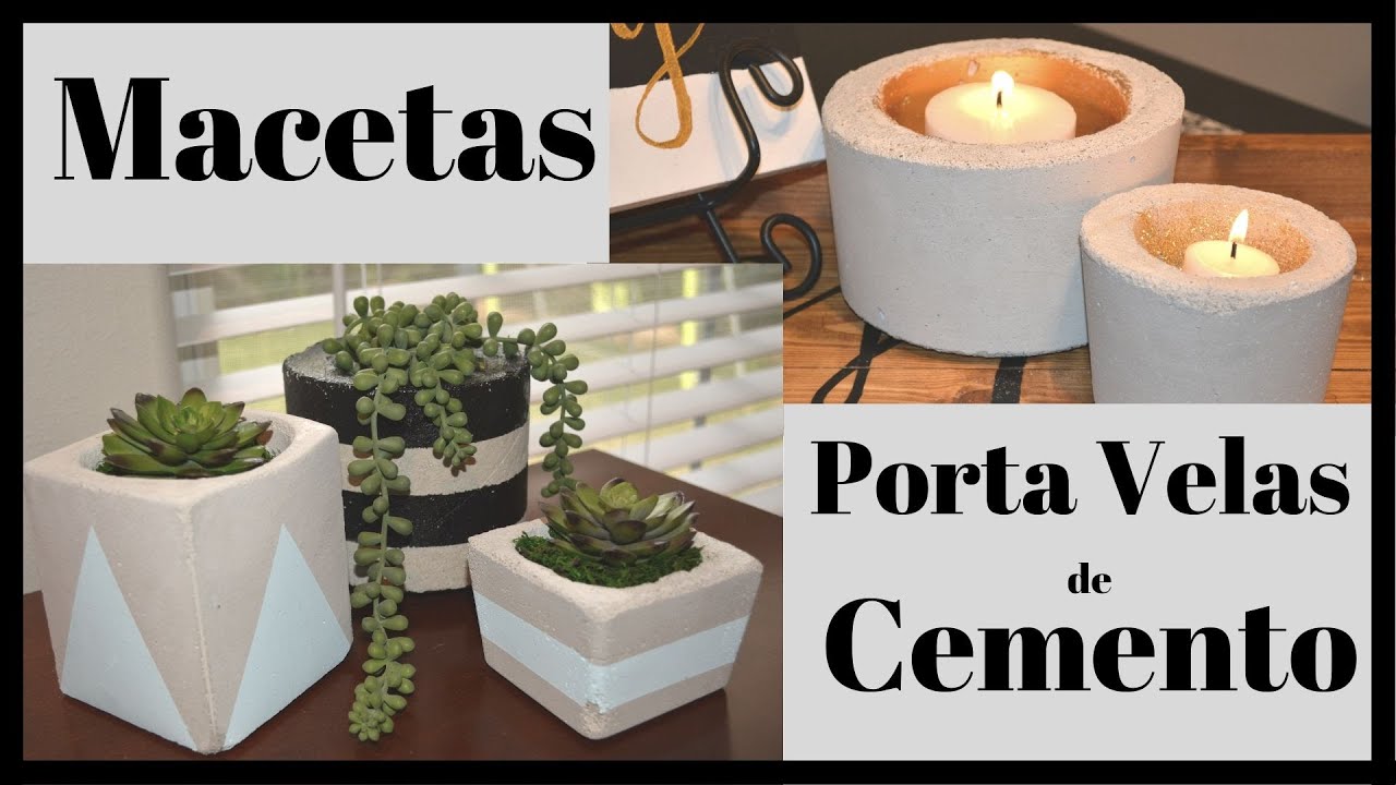Como hacer macetas de cemento y otras cosas (Super fácil)