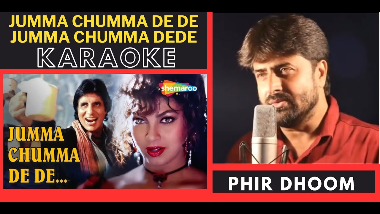 Jumma Chumma De De { Hum Movie } HD Crystal Clear Original Karaoke With Scrolling Lyrics