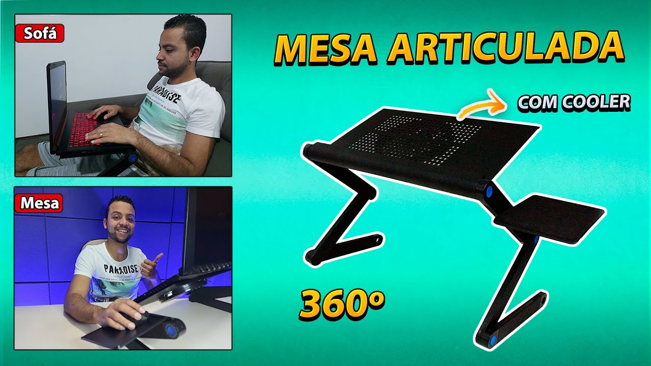 Fique Confortável ao Usar o Notebook com Esta Mesa Articulada