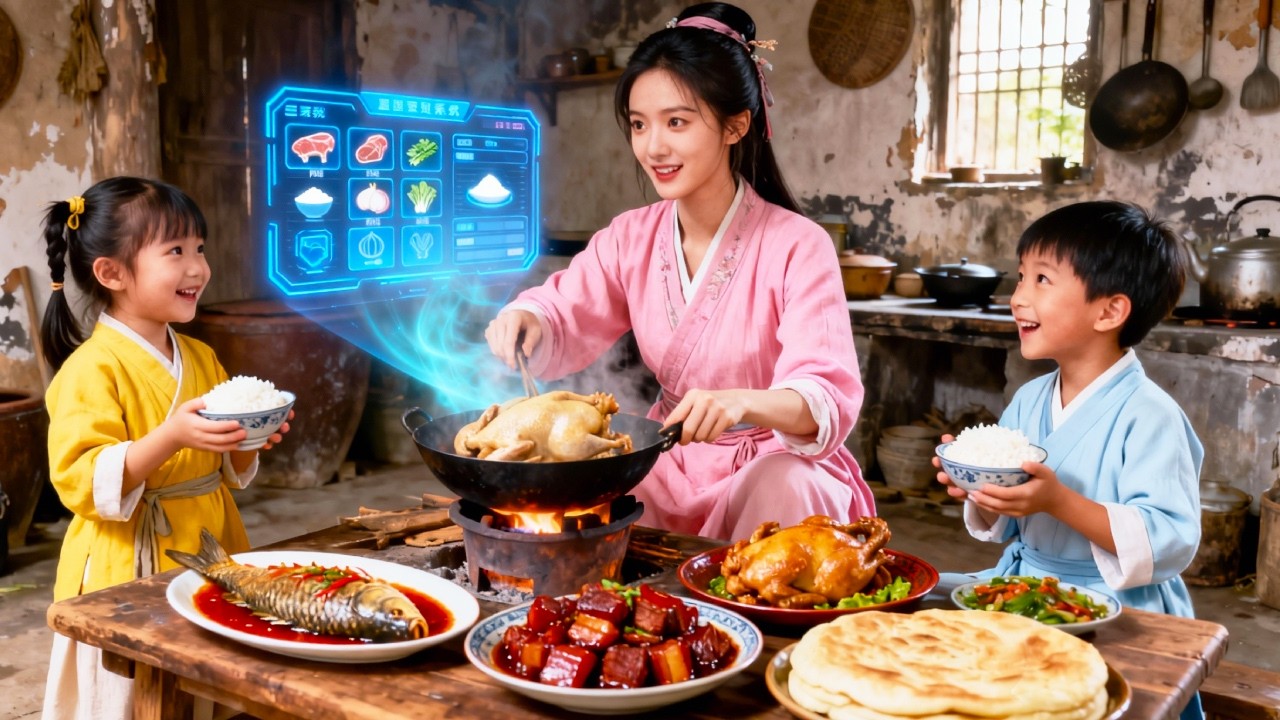 Dia pindah ke zaman kelaparan! Bawa kembar makan daging tiap hari, dapat pangeran jadi suami.💖#drama