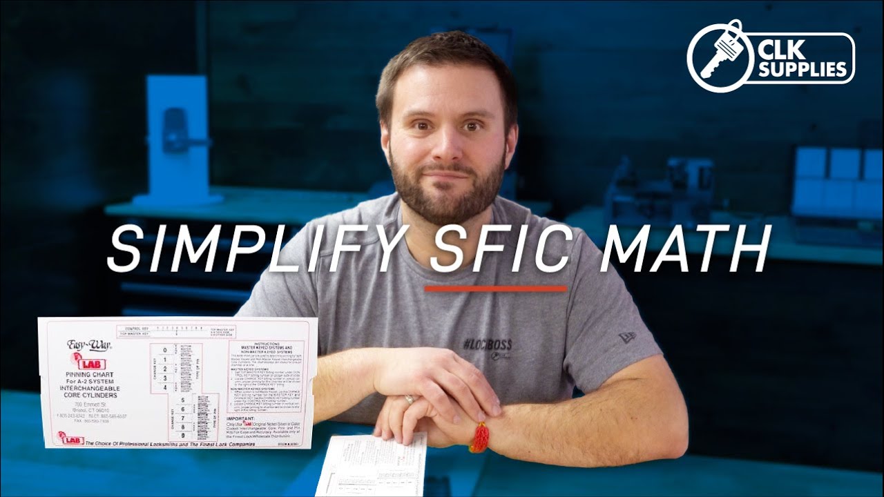 Locksmith Tools | LAB Easy Way Slide Chart - Simplify SFIC A-2 Math
