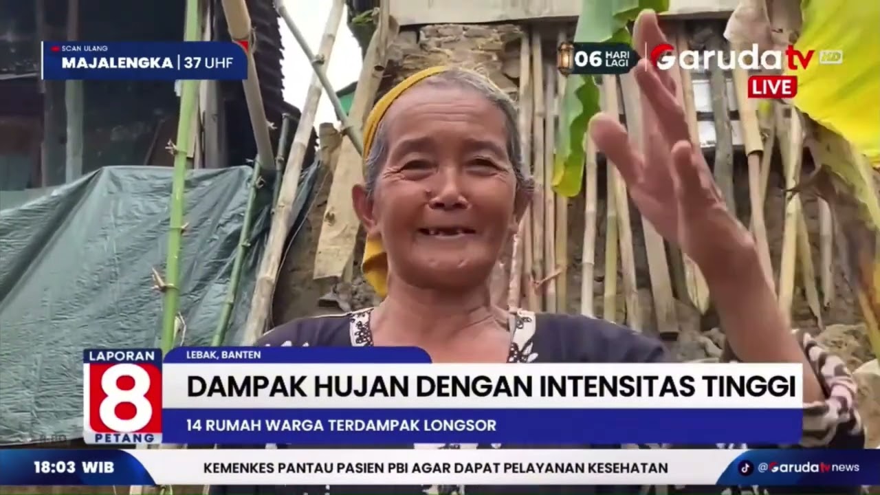 DIGUYUR HUJAN, 14 RUMAH DI LEBAK LONGSOR AKIBAT LUAPAN SUNGAI CIUJUNG