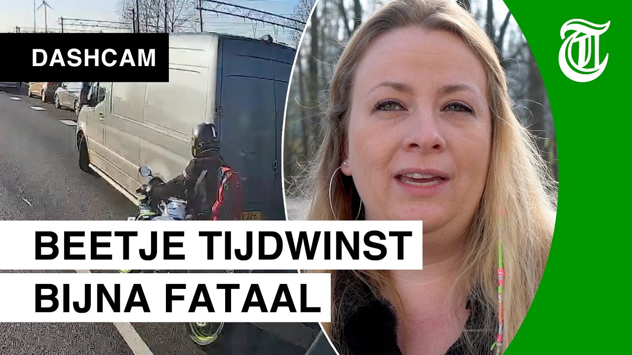 Trucker in tranen na bizarre actie motorrijder - DASHCAM #149