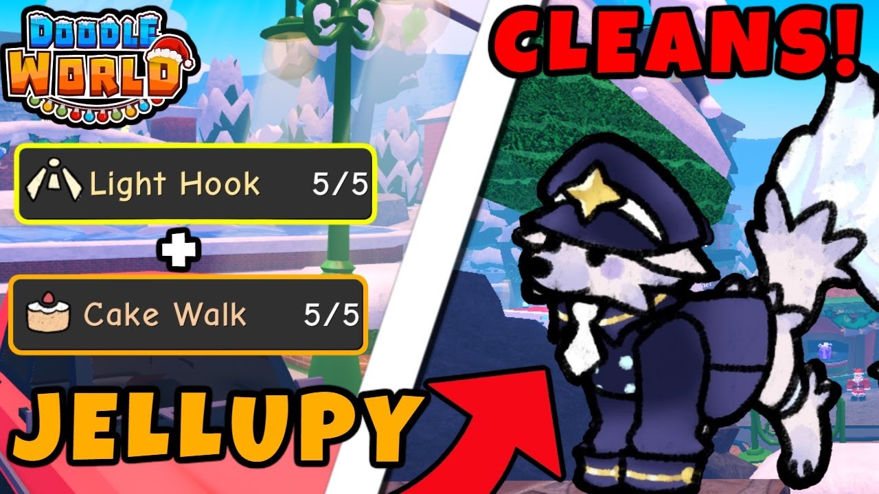 Jellupy Cake Walks To Platinum! Roblox Doodle World PVP!