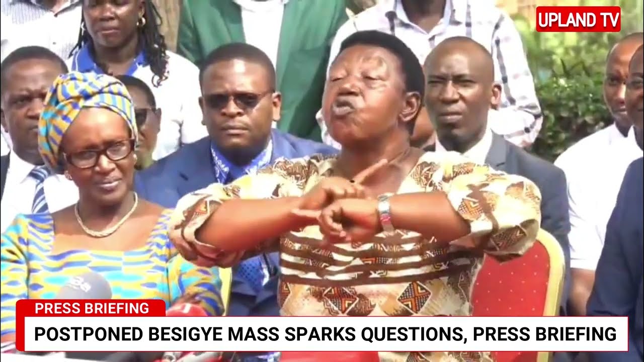 Press conference after postponement of Besigye mass