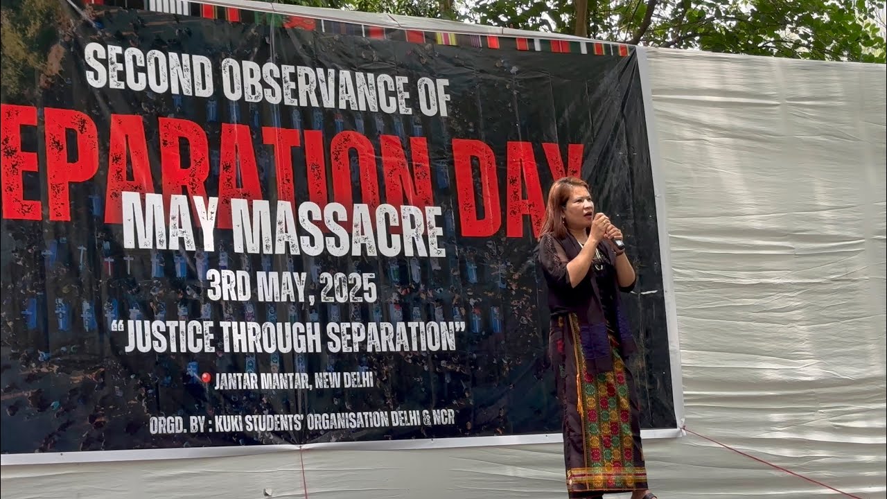 Speech of Nu marlin Haokip (convenor,KZWFD) on 3rd may of 2025 at Jantar Mantar.